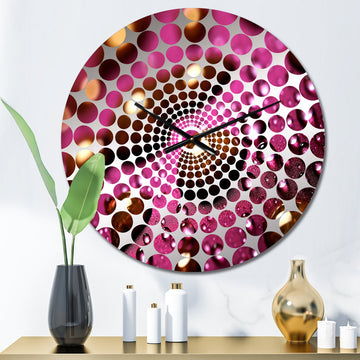 Purple Rose with Raindrops I - Floral Metal Wall Clock